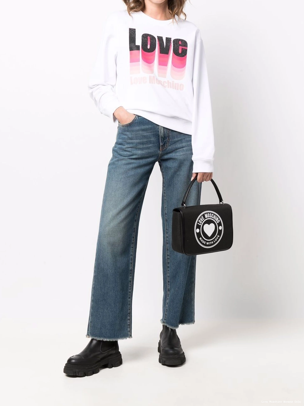 Affordable jeans straight-leg Love mid-rise Moschino Women 0407